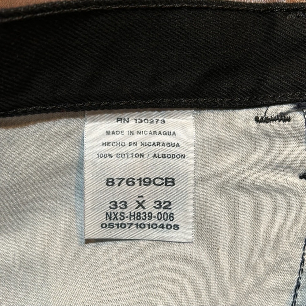 RUSTLER Men's Black Denim Jeans 33x32 - Picture 4 of 5